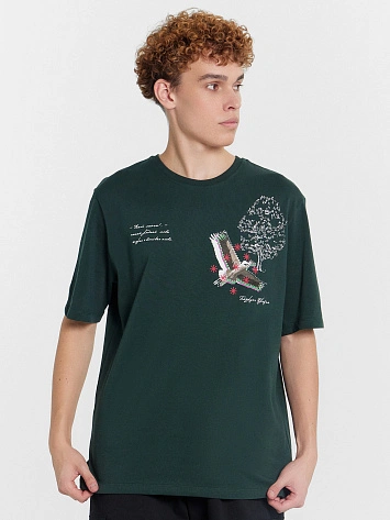 Футболка мужская зеленая из коллекции "from belarus with love"