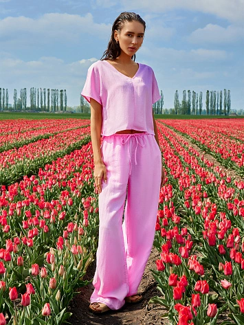 Брюки женские розовые