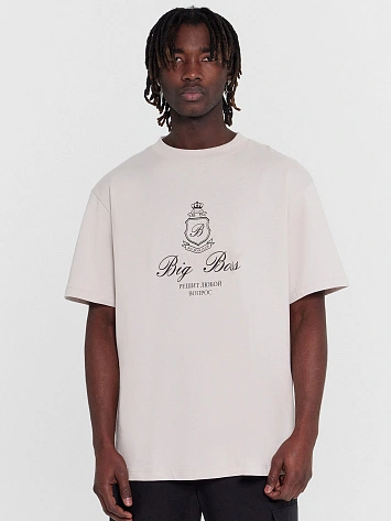 Футболка мужская с надписью "big boss решит любой вопрос"