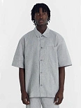Рубашка мужская серая с коротким рукавом