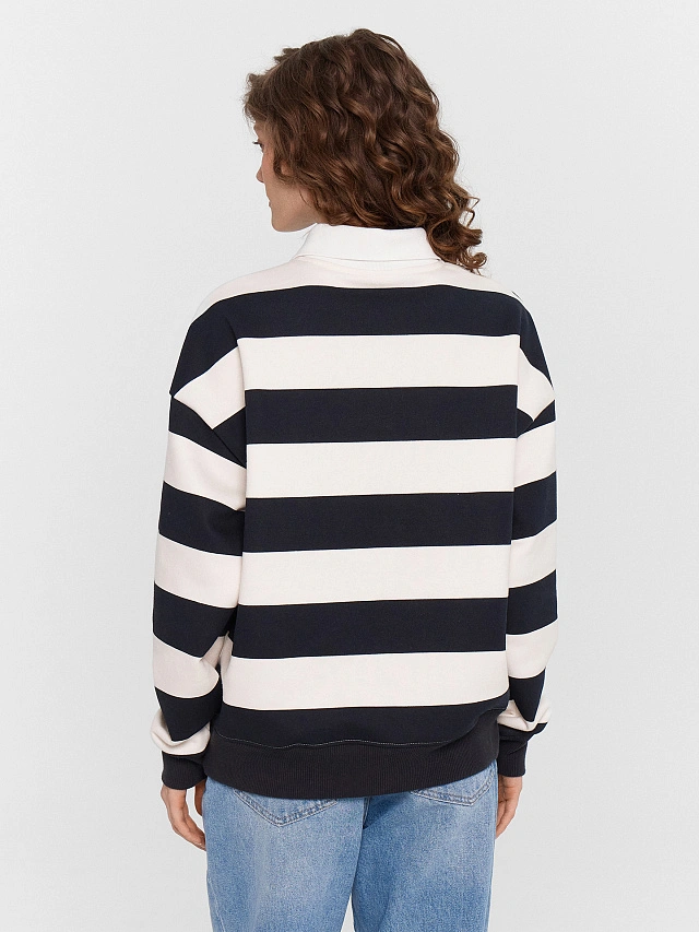Джемпер женский оверсайз в полоску - 3