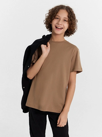Футболка для мальчиков коричневая
