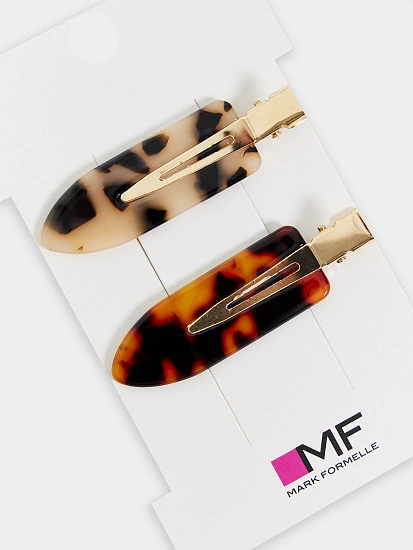 картинка Заколки с леопардовым принтом в наборе, 2 шт  от магазина стильной одежды Mark Formelle