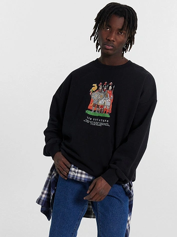 Свитшот мужской черный с принтом "три богатыря"