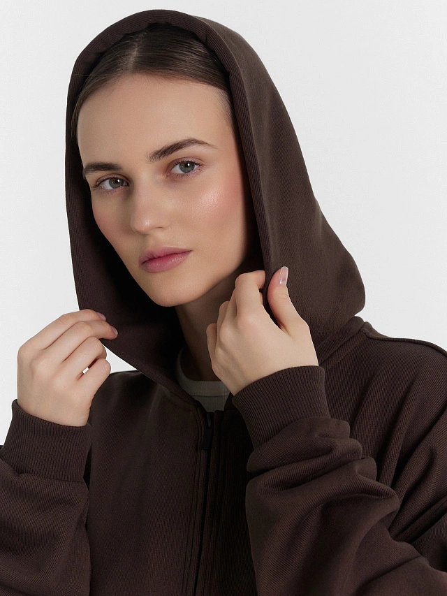 Толстовка женская коричневая - 4