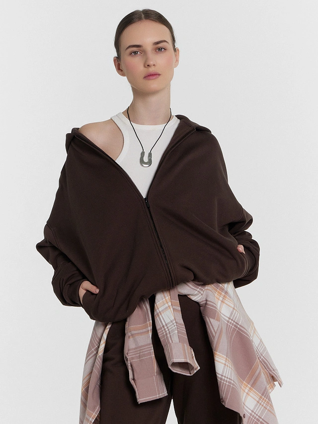 Толстовка женская коричневая - 6