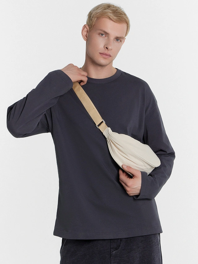 Лонгслив мужской серый - 6