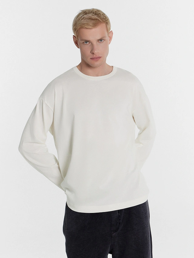 Лонгслив мужской белый - 5