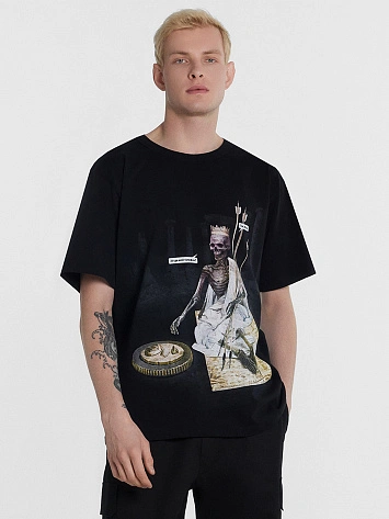 Футболка мужская черная с принтом и надписью "- а где мой телефон? - так, блин!"