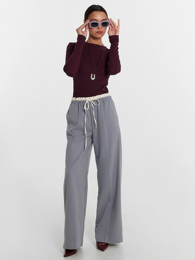 Брюки женские серые - 4