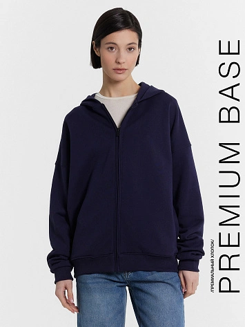 Толстовка женская синяя