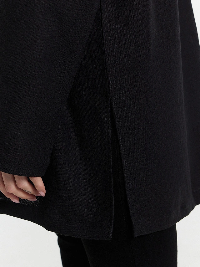 Рубашка женская черная - 6