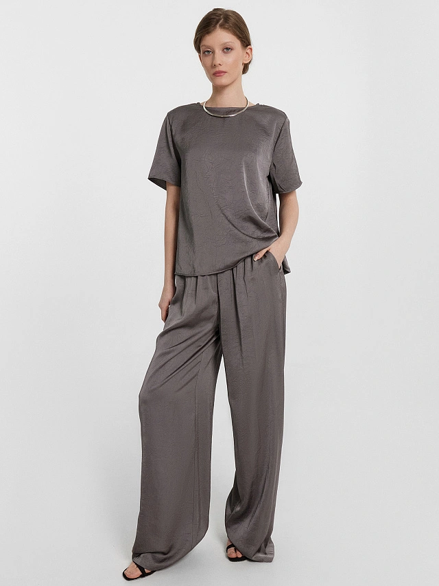 Блузка женская серая - 3