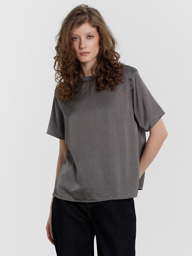 Блузка женская серая - 4