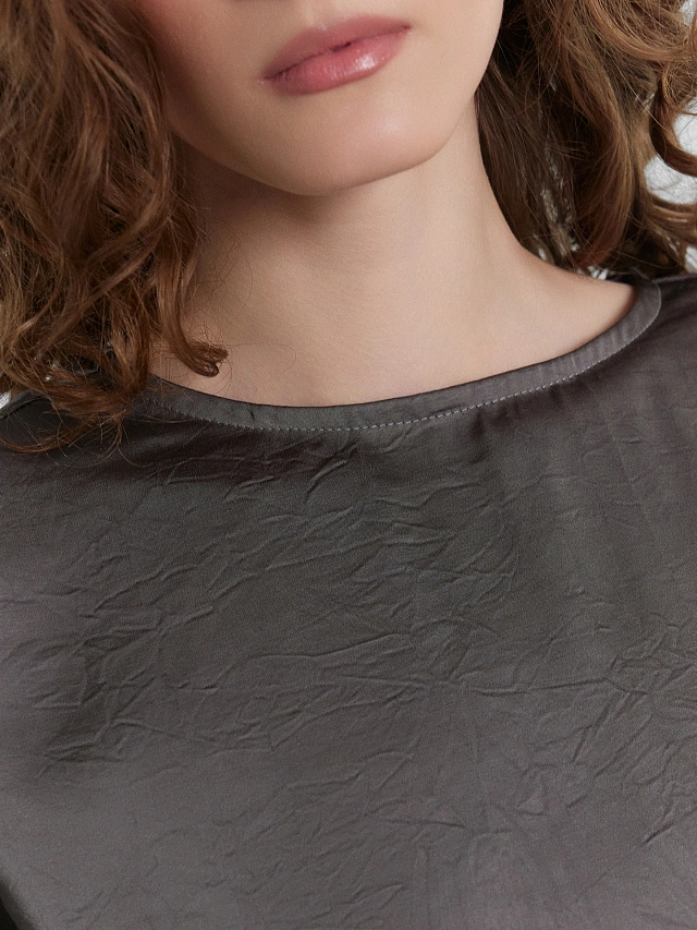 Блузка женская серая - 7