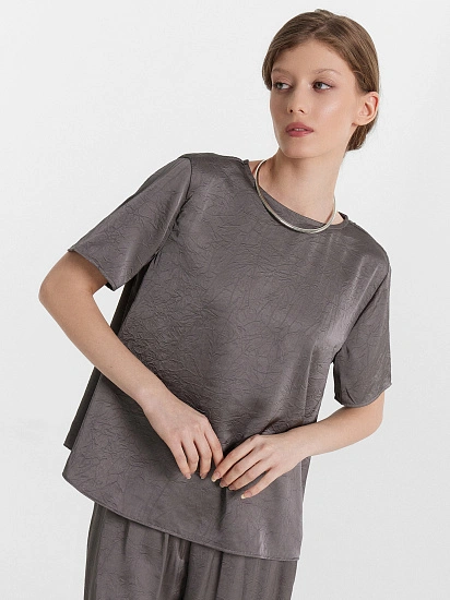 картинка Блузка женская серая  от магазина стильной одежды Mark Formelle