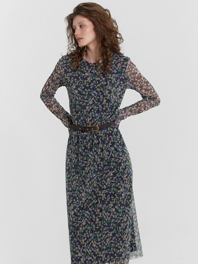 Платье женское с цветочным принтом - 3