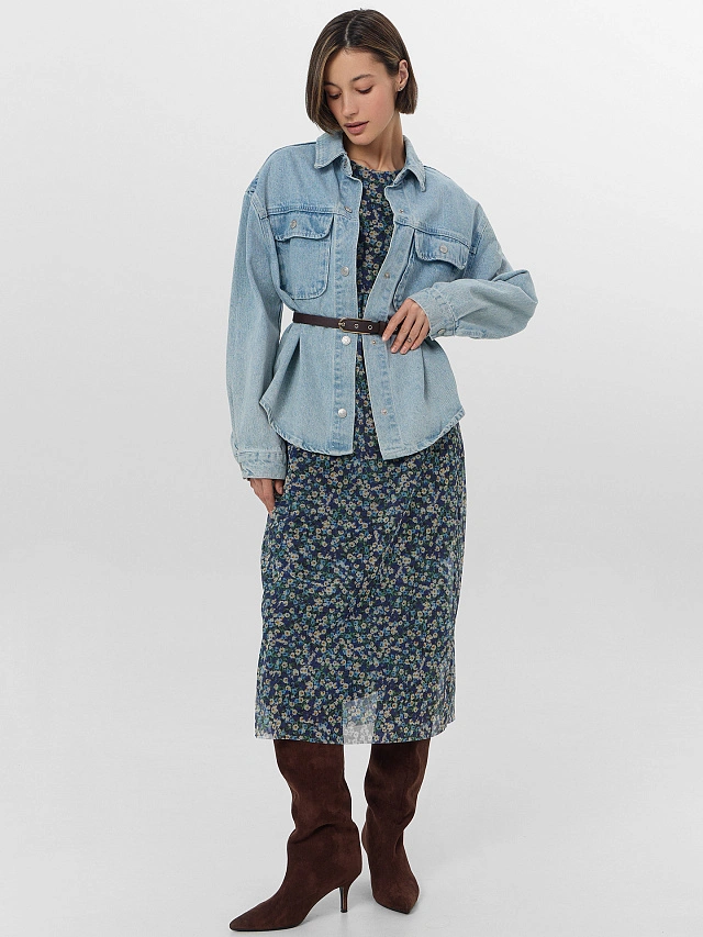 Платье женское с цветочным принтом - 7