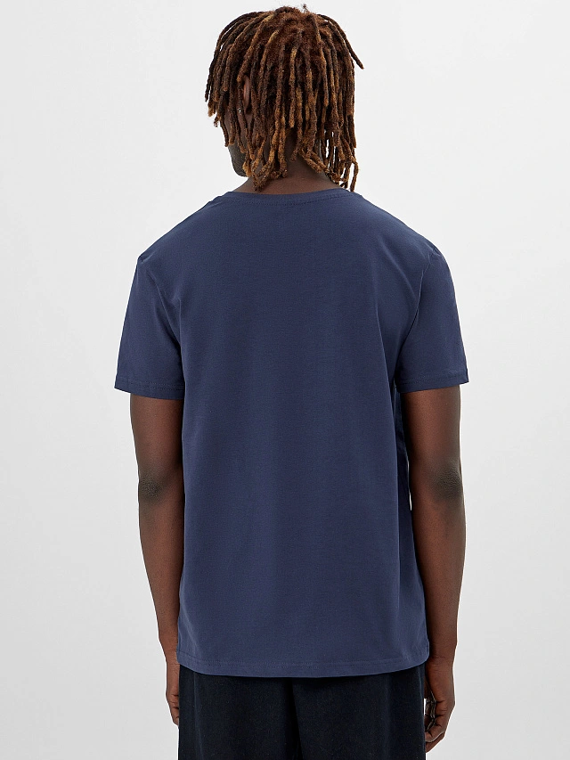 Футболка мужская синяя - 3