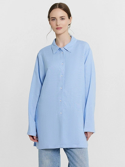 картинка Рубашка женская голубая от магазина стильной одежды Mark Formelle