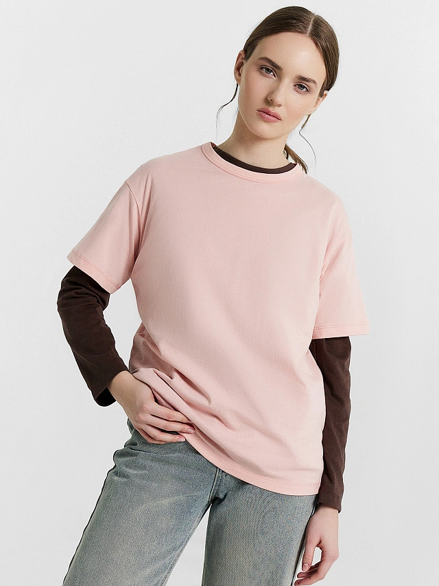 Футболка женская розовая - 6