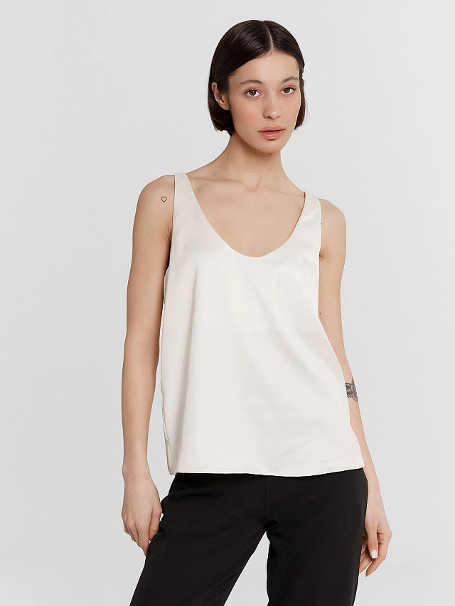 Блуза женская кремовая - 6