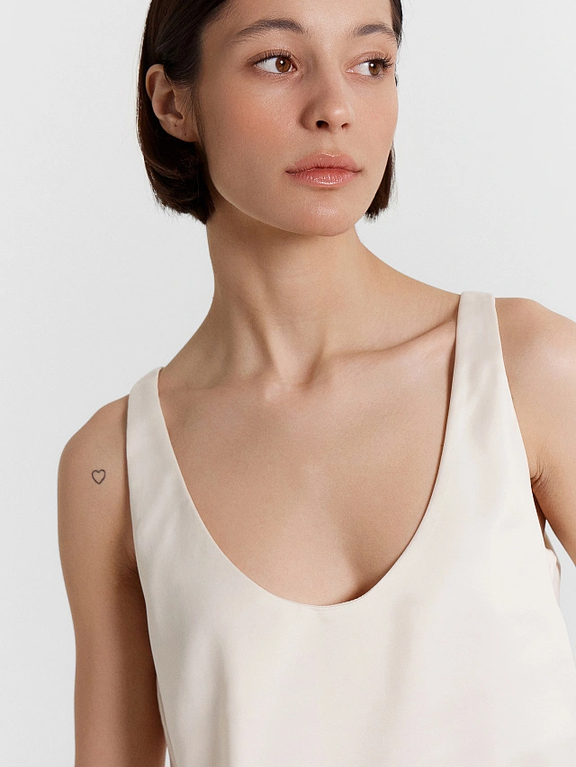 Блуза женская кремовая - 8