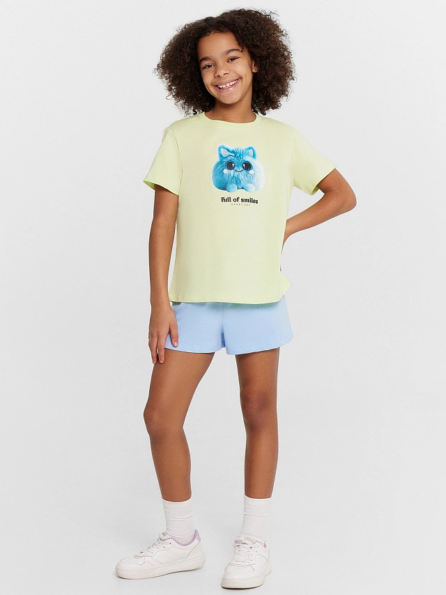 Шорты для девочек голубые - 4