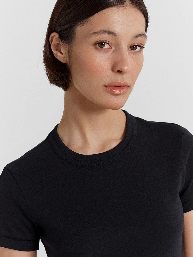 Футболка женская черная - 5