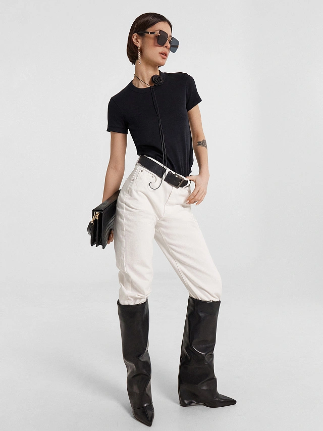 Футболка женская черная - 6