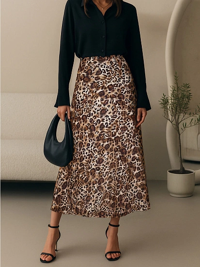 картинка Юбка женская леопардовая  от магазина стильной одежды Mark Formelle