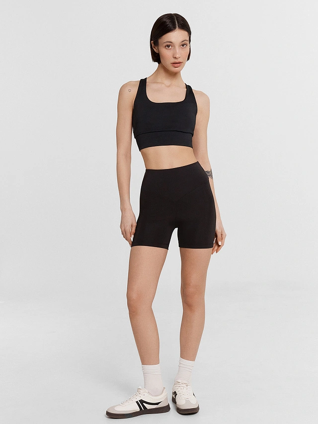 Шорты спортивные женские черные - 3