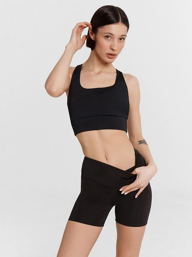 Шорты спортивные женские черные - 10