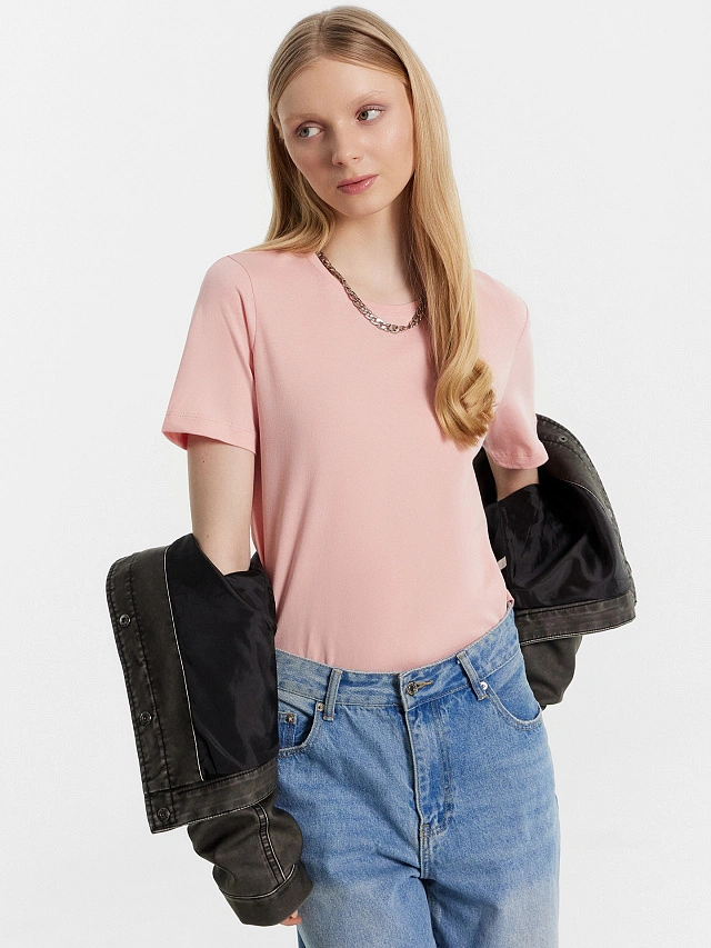 Футболка женская розовая - 6