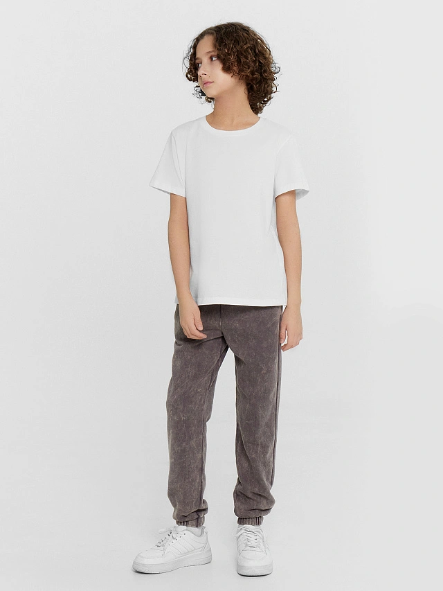 Брюки для мальчиков серые с обработкой эйсид - 4