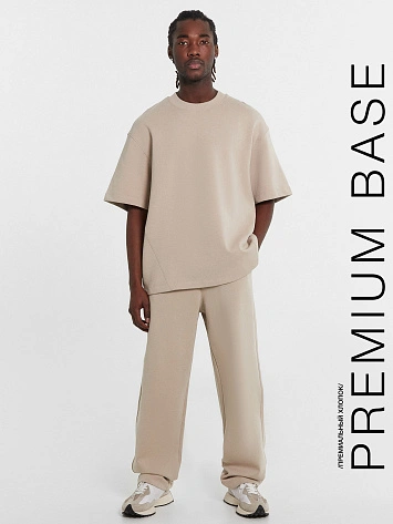 Комплект мужской бежевый (брюки и футболка)