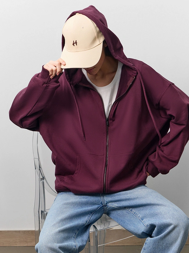 Толстовка женская бордовая - 8