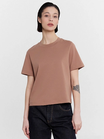 Футболка женская коричневая