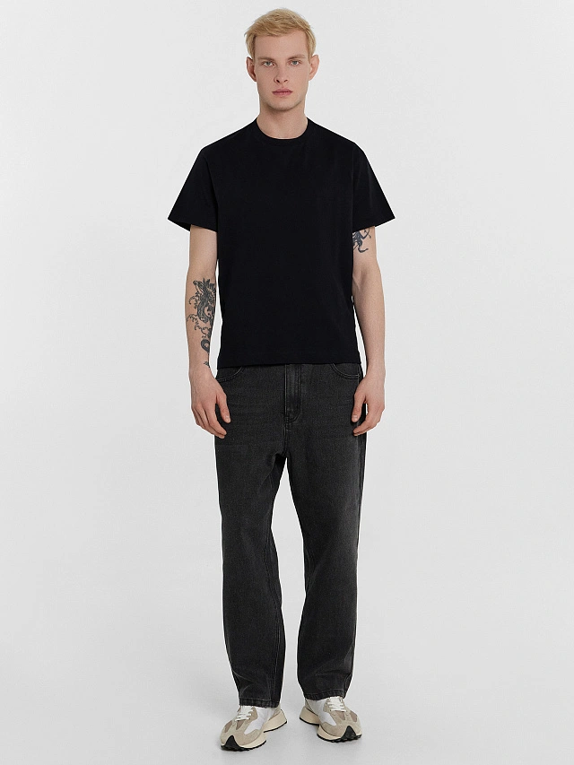 Футболка мужская черная - 3