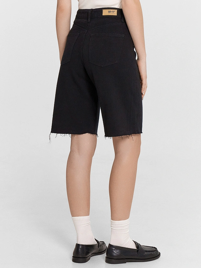 Шорты женские джинсовые черные - 5