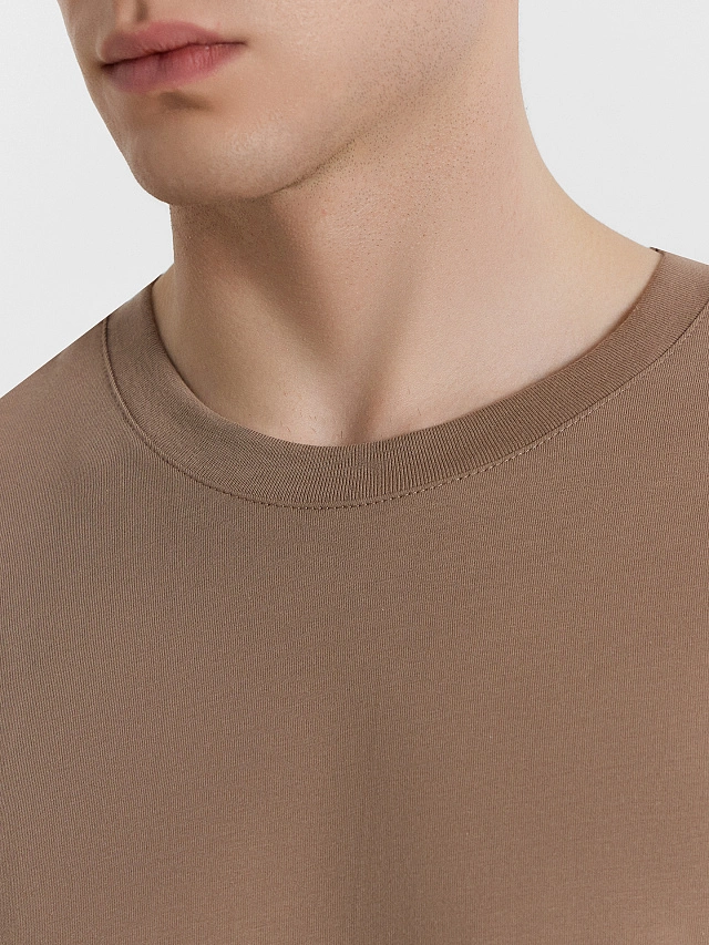 Футболка мужская бежевая - 4