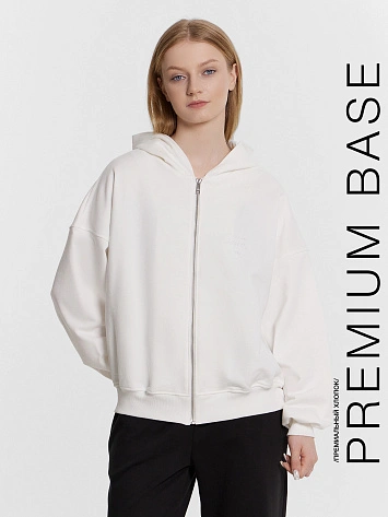 Толстовка женская белая с вышивкой "france..."