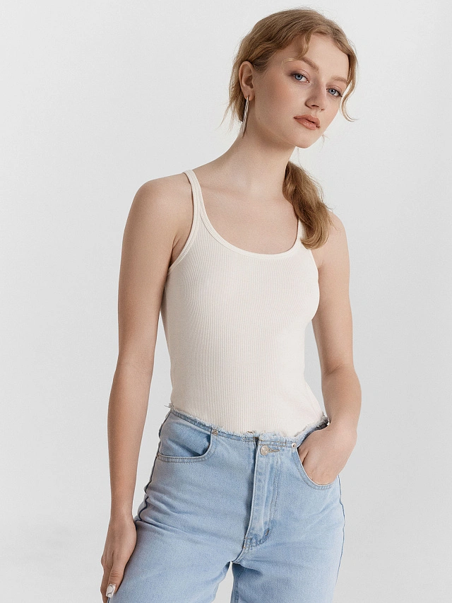 Топ женский кремовый - 5