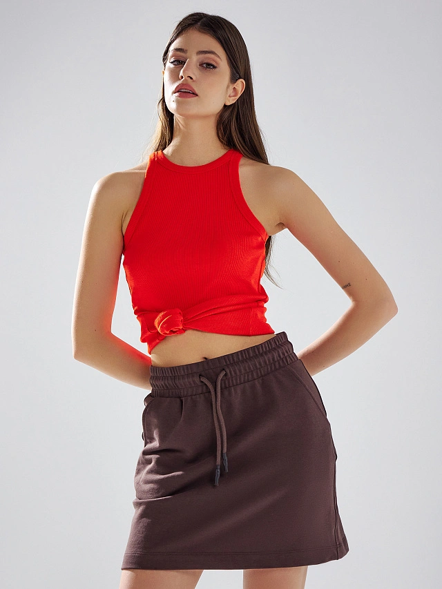 Юбка женская коричневая - 7