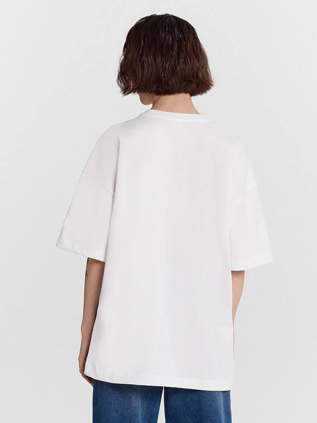 Футболка женская белая с принтом "my breakfast time" - 2