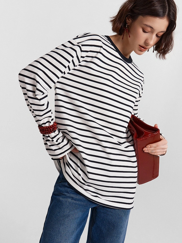 Джемпер женский в полоску - 6