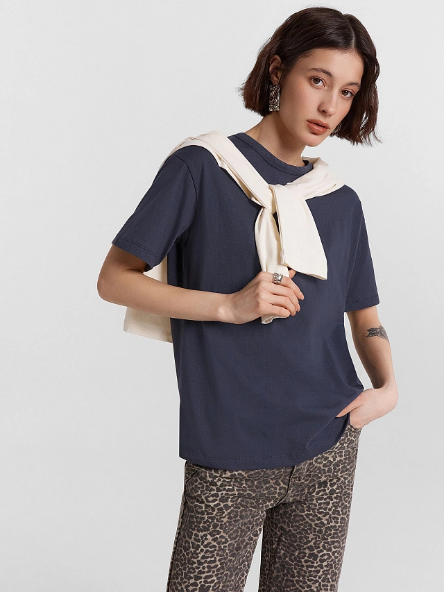 Футболка женская серая - 5