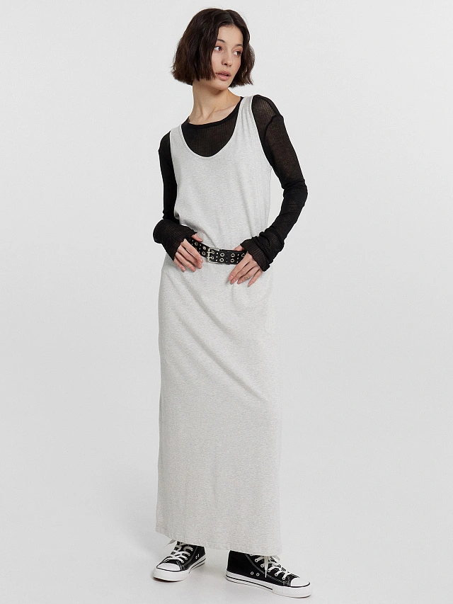 Платье женское серое - 7