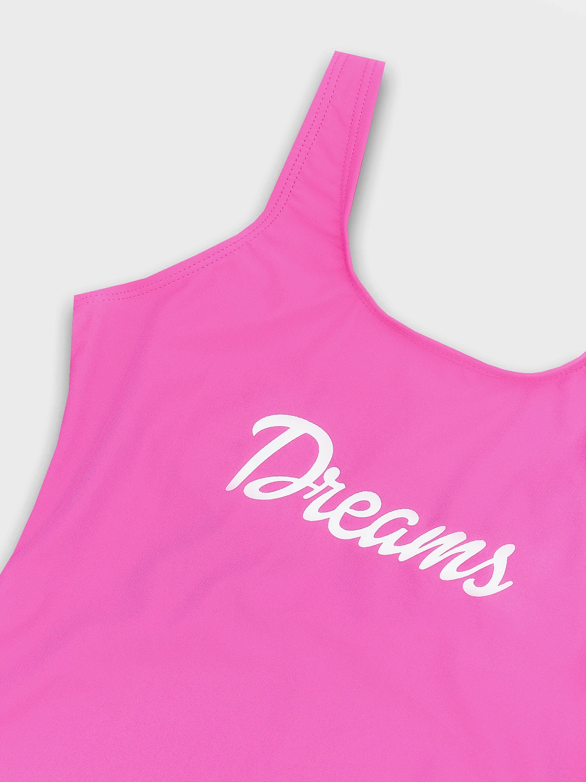 Купальник для девочек розовый с надписью "Dreams" - 7
