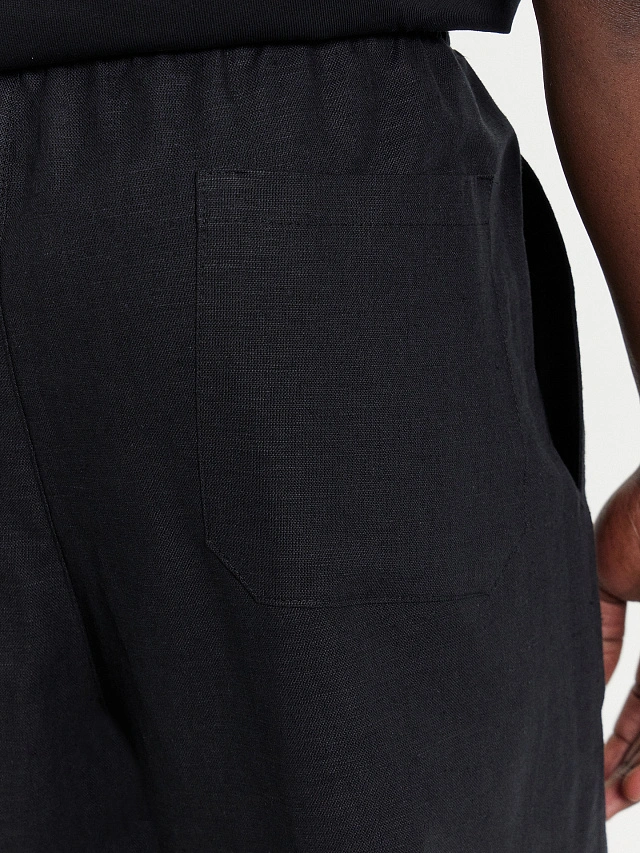 Брюки мужские черные с принтом - 6